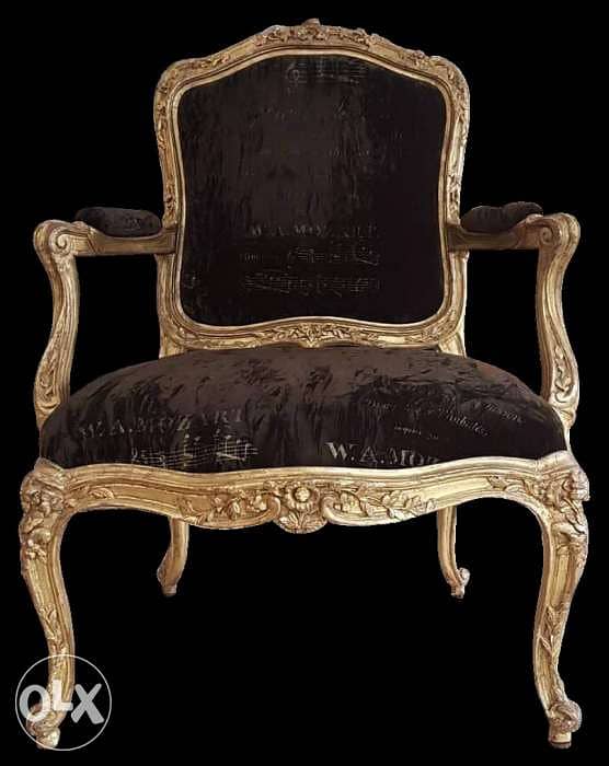 A pair of French Giltwood fauteuils LOUIS XV STYLE, late 19th century 0