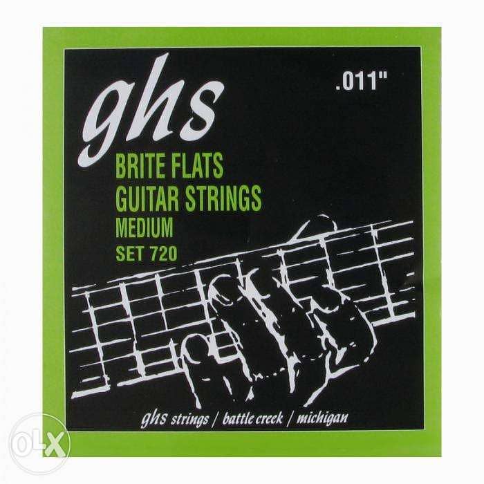 Meduim Electric Guitar Strings From GHS Brite Flats 0