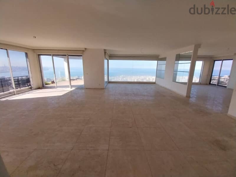 520 Sqm + Terrace | Apartment For Rent In Rabieh | Sea View 1