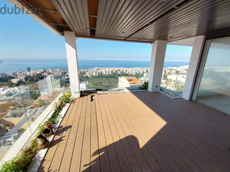 520 Sqm + Terrace | Apartment For Rent In Rabieh | Sea View 4