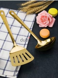 gold excellent stainless steel cooking spoons