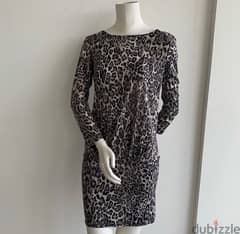 AX Paris leopard print grey short lycra dress