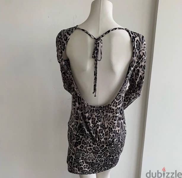 AX Paris leopard print grey short lycra dress 1