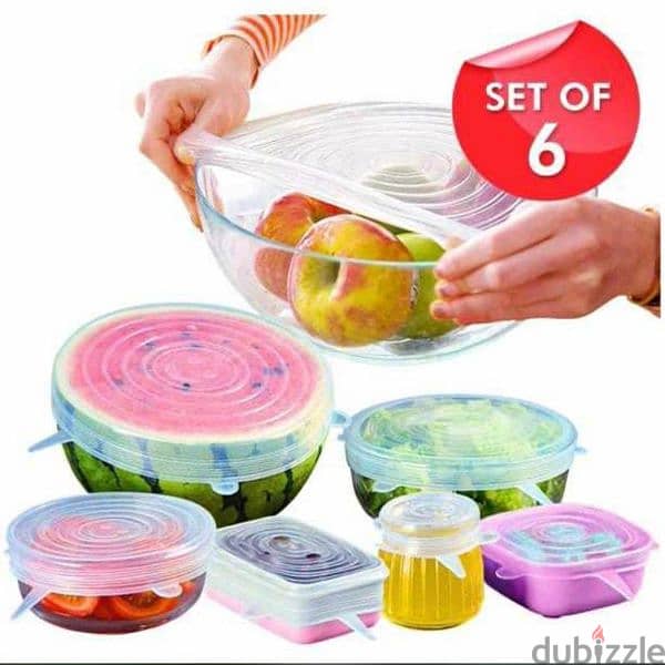 stretchy silicone protective lids set 3