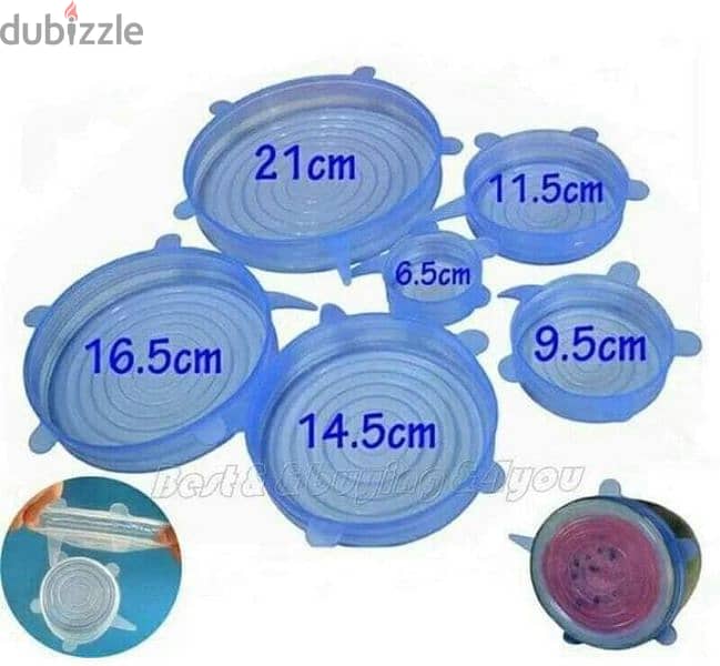 stretchy silicone protective lids set 4