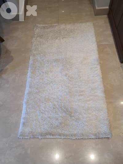 2 white carpets 120*80 both $25