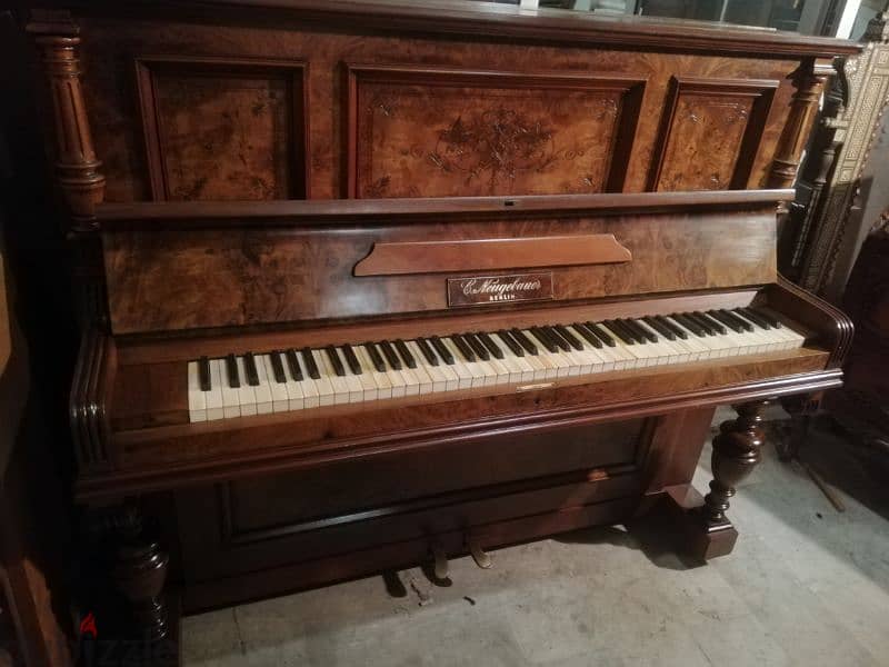 بيانو فخر صناعة ألمانية خارق نظافة مميز خشب جوز كلافية من العاج piano 3