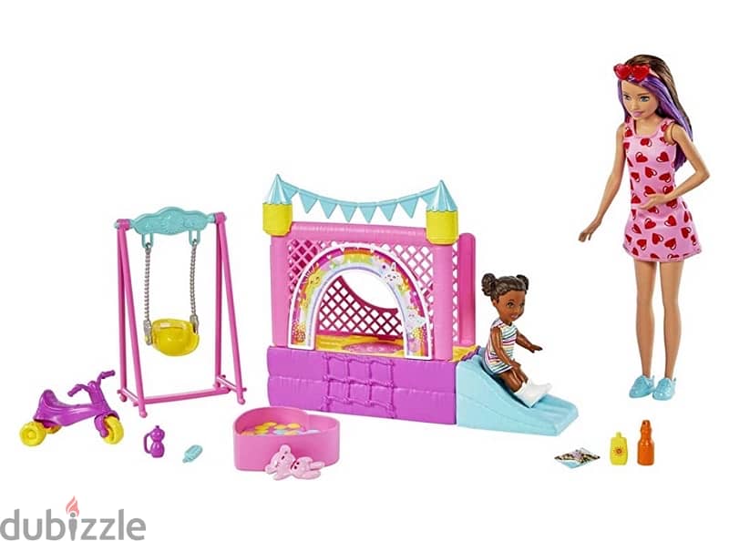 Barbie Skipper Babysitters Inc. Bounce House Playset with Skipper 1