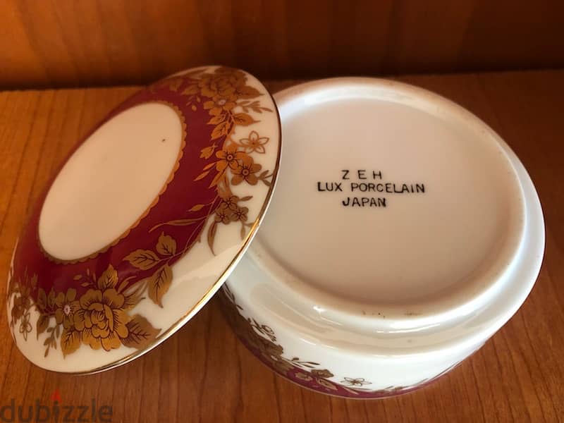 Gold ct. VTG. Japanese hand-paint Lux Porcelain 2