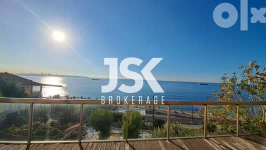 L11001-Furnished Apartment with Terrace & Sea-View for Rent in Dbayeh