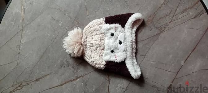 kids hat_ bonnet_bear_ gd condition