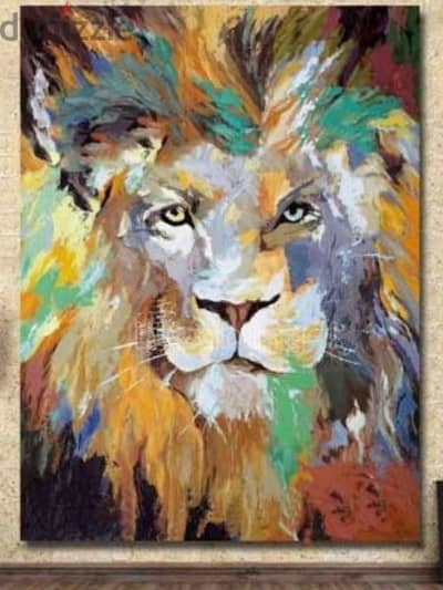 lion painting