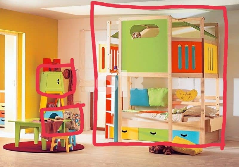 kids bedroom bunk bed/cabana 1