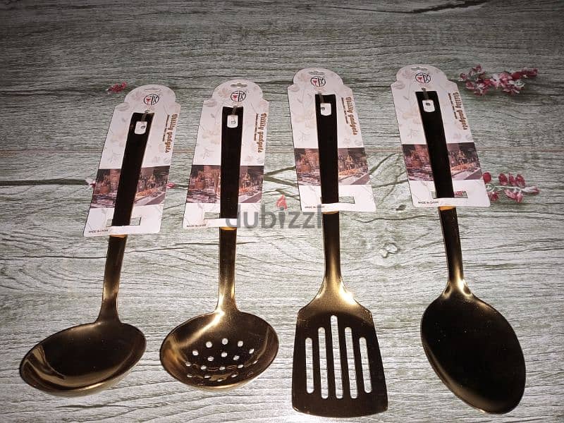 gold excellent stainless steel cooking spoons 3