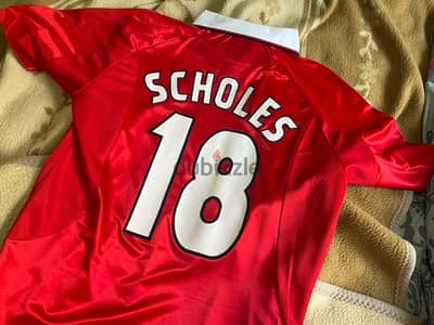 manchester united the final scholes 18  vintage rare umbro kit