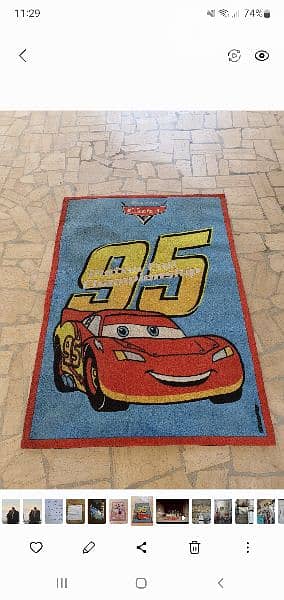 carpet:Disney. cars more info watsapp:03583756 1