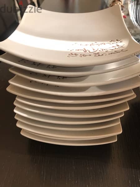 plates , assiettes 3 different size of plates, each size 12 pieces 2