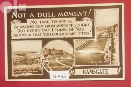 1956 England Ramsgate vintage postcard # B-863