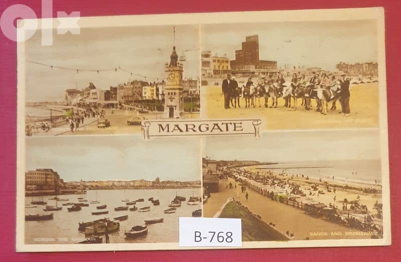 1957 England Margate used postcard # B-768 Q. Elizabeth II 0