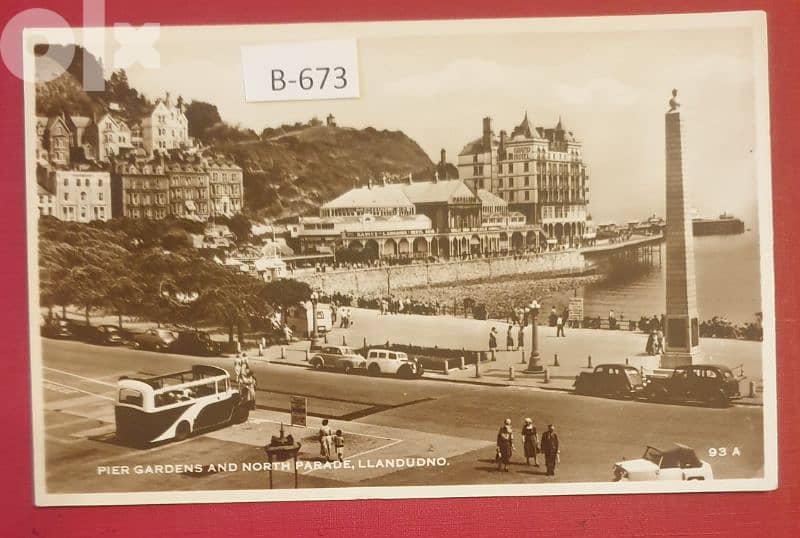 1957 England North Parade LLANDUDNO postcard # B-673 1