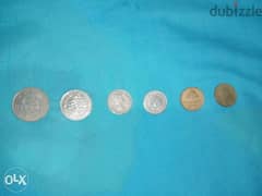 6 Vintage Various coins