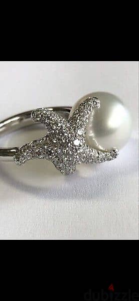 ring original swarovski sea fish pearl 2