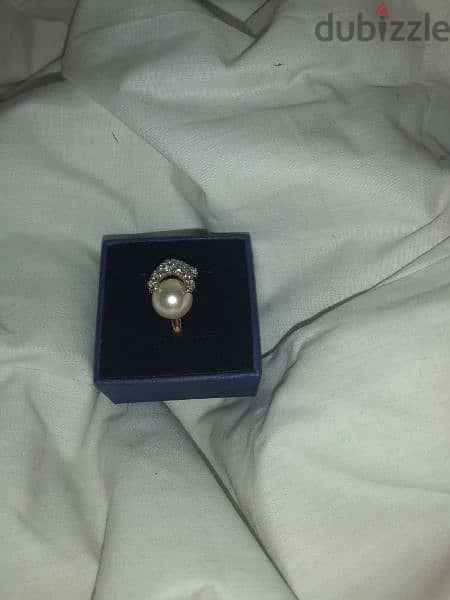 ring original swarovski sea fish pearl 6