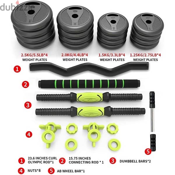 dumbbells adjustable 6 in 1 / 40kg 1