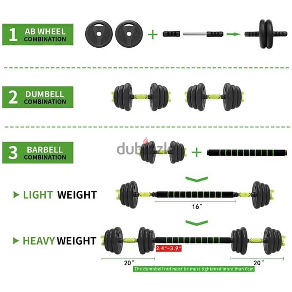 dumbbells adjustable 6 in 1 / 40kg 2