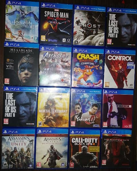 Giant collection of Ps4 used games in leb w Minecraft w gta sale only 0