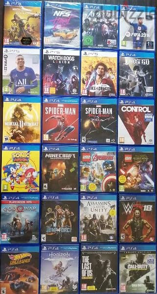 Giant collection of Ps4 used games in leb w Minecraft w gta sale only 10