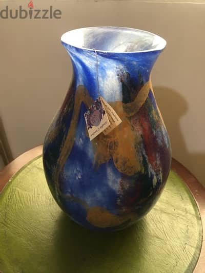 VETRO MURANO VASE - signed- 37cm مورانو مع امضاء غير مستعمل