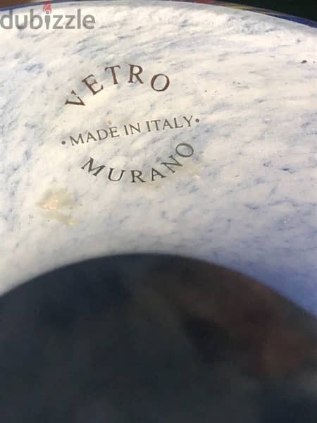 VETRO MURANO VASE - signed- 37cm مورانو مع امضاء غير مستعمل 1