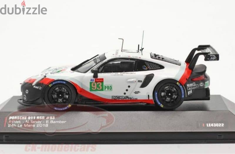 Porsche RSR (991) (Le Mans 24h 2018) diecast car model 1;43. 2