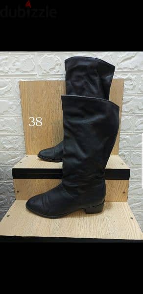 Leather bottines size 38