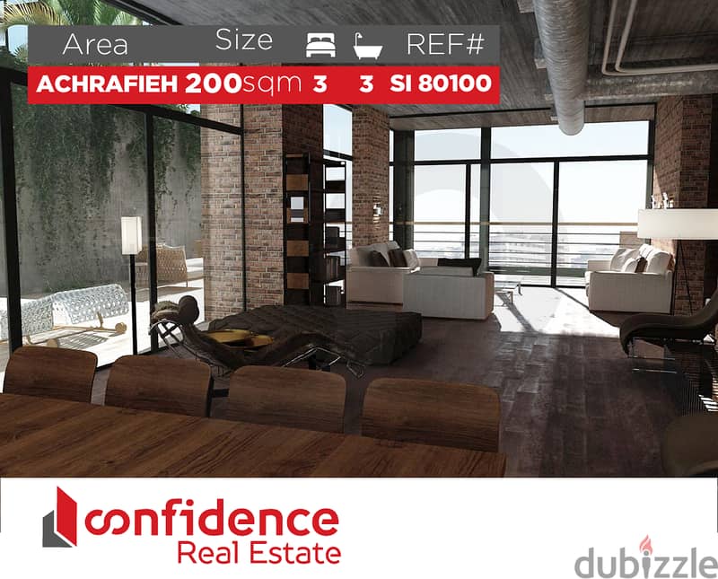 200 SQM breathtaking Apartment for Sale in Achrafieh! REF#SI80100 0
