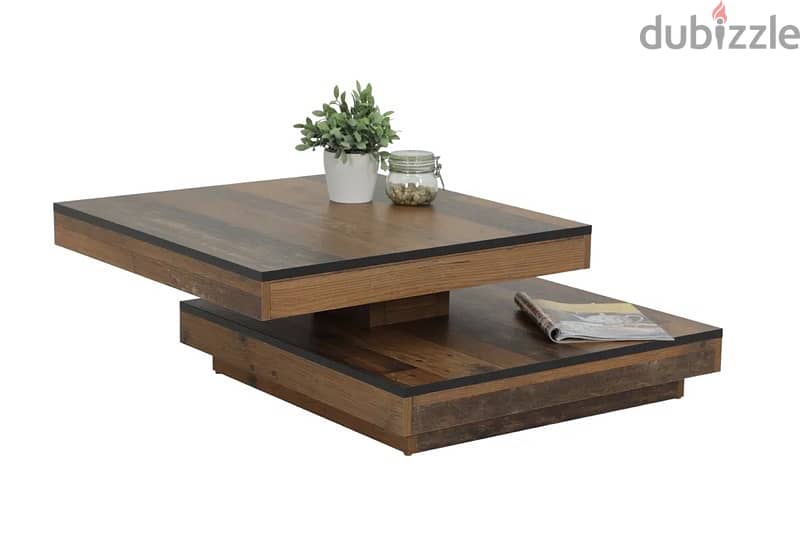 Ben rotating wood table طاولة خشب 2
