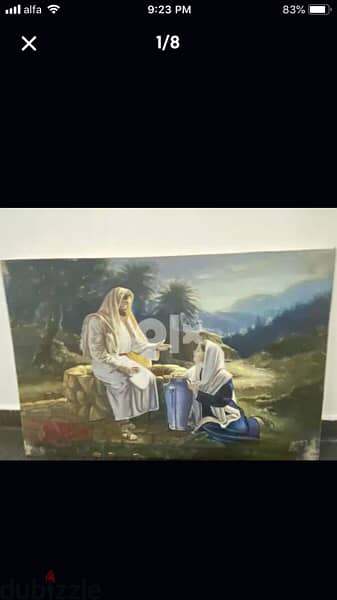 beautiful antique oil painting by famous Habib Srour 7