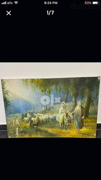 beautiful antique oil painting by famous Habib Srour 16