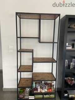 wall Unit steel and wood