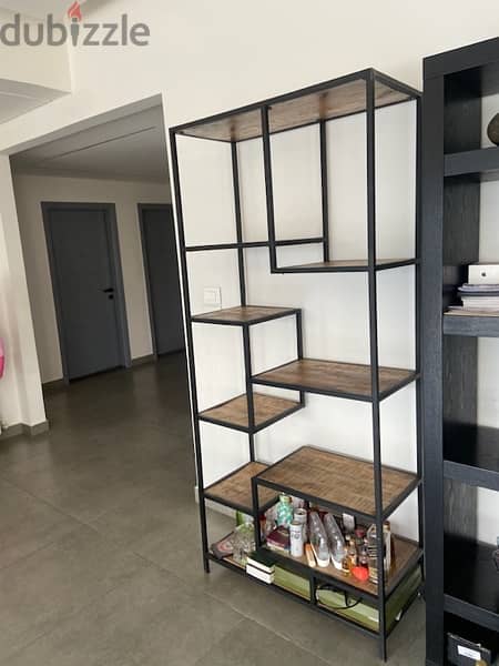 wall Unit steel and wood 2