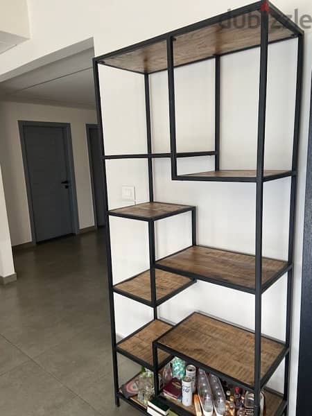 wall Unit steel and wood 4