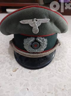 WWII Hitler German Nazi Officer Offical Artillery Visorb Cap Authentic 0