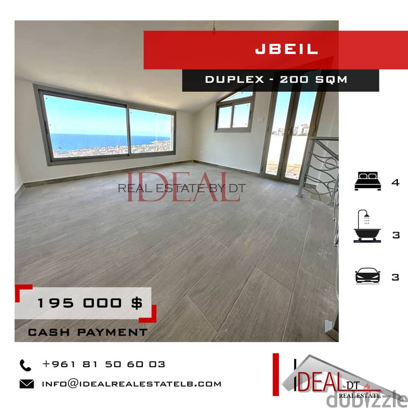 Duplex for sale in jbeil 200 SQM REF#JH17130 0