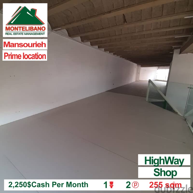 !! 2,250$/Month !! Shop For Rent in Mansourieh !! 1
