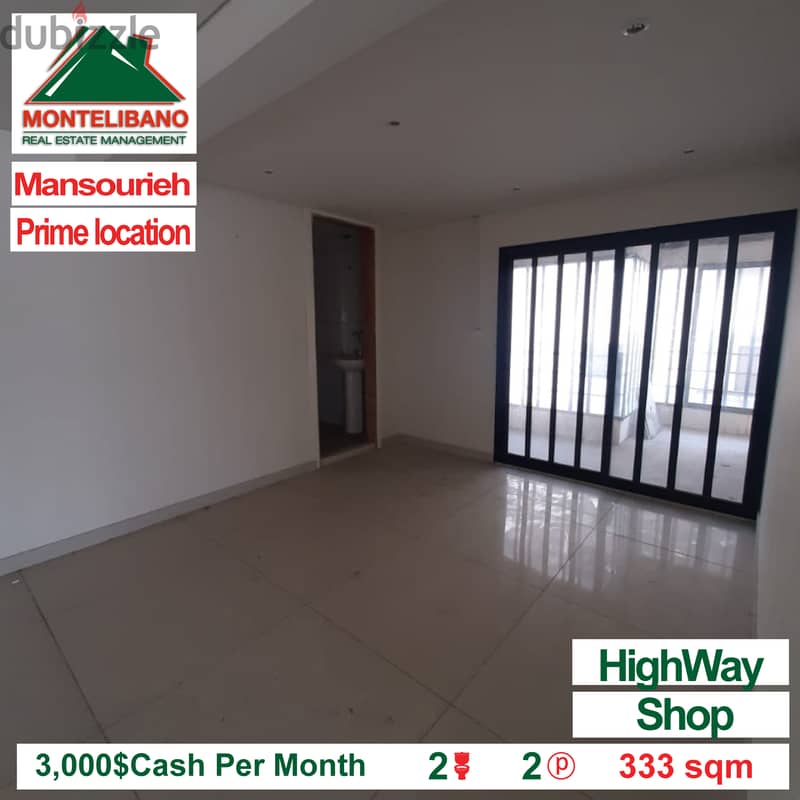 !! 3000$/Month !! Shop for Rent in Mansourieh !! 1