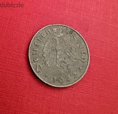 1942 Germany Nazi Third Reich Hitler Gov. 10 Pfennig zinc coin