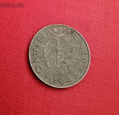 1942 Germany WWII Nazi Third Reich Hitler Gov. 10 Pfennig zinc coin