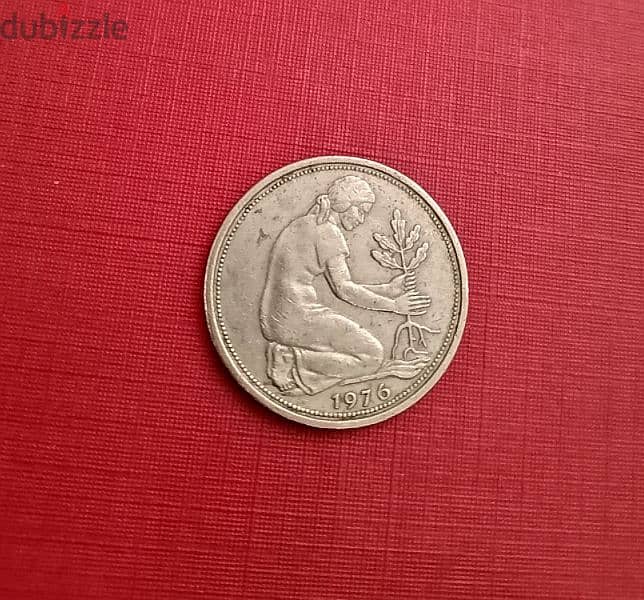 1976 Germany Bundes Republic Deutschland 50 Pfennig 1