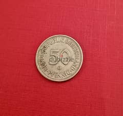 1976 Germany Bundes Republic Deutschland 50 Pfennig